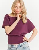 Purple Boat Neck Top image