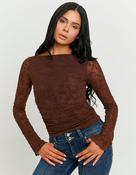 Brown Floral Top