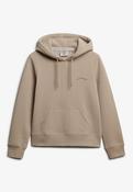 Ladies Essential Logo Cobblestone Grey Embroidered Hoodie