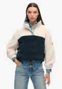 Super Soft Mash Up Half Zip-Rice White