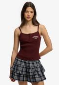 Athletic Embroider Button Cami-Port Red image