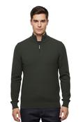 Tom Penn 1/4 Zip Knit - Dark Khaki image