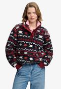 Super Soft Printed Half Button - Burgundy Mini Aztec image