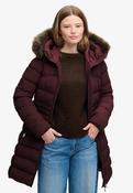 Hood Faux Fur Fuji Mid Length - Dark Oxblood image
