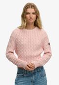 Slouchy Cable Knit - Pale Pink
