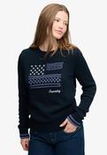 Statement Cable Flag Knit - Eclipse Navy