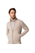 Full Zip Knit Sand Cardigan