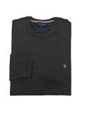Tom Penn Dark Khaki Crew Knit