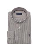 Tom Penn Slim Fit Burgundy Stripe Shirt image