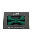 Green Zazzi Boys Bow &amp; Pocket Square Set