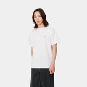 S/S Script Embroidery T-Shirt-White / Black image