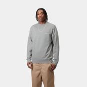 Script Embroidery Sweat-Grey Heather / White image