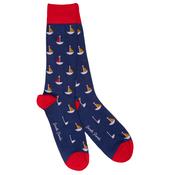 Navy Sailing Boat Socks image