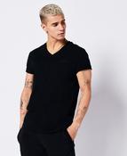 Vintage Logo Emb Vee Tee Black image