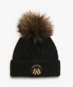 Cable Luxe Knit Beanie Hat-Black
