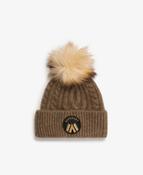 Cable Luxe Knit Beanie Hat-Moss Khaki