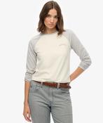 Essential Logo Baseball Top Glacier Grey Marl/Desert Bone Off White