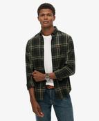 Cotton Lumberjack Shirt-Frontier Check Olive Green