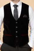 Hudson Black Velvet Waistcoat image