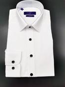 Preston Black button white tapered tux shirt image