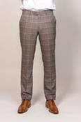 Ray Tan Check Tapered Fit Trousers image