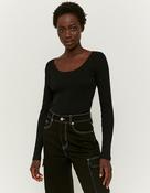 Black Basic Long Sleeve T-Shirt