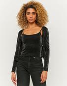 Black Lurex Long Sleeves Top image