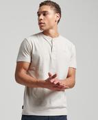 Vintage Logo Emb Short Sleeve Henley Oat Cream Marl image
