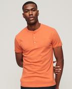 Vintage Logo Emb Short Sleeve Henley Fire Orange Marl image