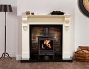 54" Victorian Corbel  Ivory Pearl Fireplace image