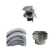 9m x 6" 316 Flexible Flue Kit, Black Pot Hanger and 5-6 Adaptor image