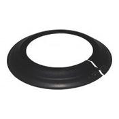 5" Rosette Enamelled Matt Black Split