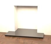Polished Black Granite Tee Shape Hearth (2 Piece Boxed &amp; Filled)