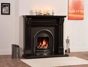 54" Irish Corbel  Perla White Fireplace