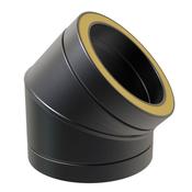 Convesa 150 45 BEND TWIN WALL PIPE BLACK