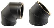 Convesa 150 90 BEND TWIN WALL PIPE BLACK