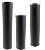 Convesa 150 1000MM TWIN WALL STRAIGHT PIPE BLACK