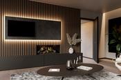 Dru  Virtuo 100 Evolve,  Clear View+ glass Built In Electric Fire image