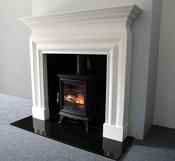 Wallace Naples White Honed Carrara Fireplace