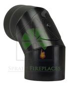 Save 5" 90 Degree Matt Black Vitreous Enamel Flue Pipe With Door image