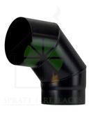 Save 6" 90 Degree Matt Black Vitreous Enamel Flue Pipe image