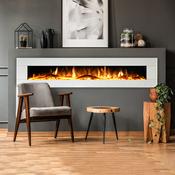 Ezee Glow Zara 72" White Wall Mounted Electric Fire image