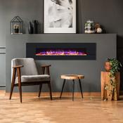 Ezee Glow 72'' XL Zara Black Wall Hung Electric Fire image