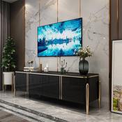 Elegance Style Black Square Indian TV Unit – Custom Made Living Room Media Console