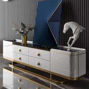 White Elegant Home Entertainment TV Unit image