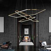 Luxury Geometric LED Chandelier – Multi-Ring Suspended Design