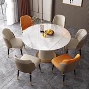 Nordic Luxury Marble Effect Dining Table Set – Custom Made Dining Furniture