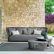Nordic outdoor sofa set, perfect for courtyards, rattan furniture for outdoor swimming pools and home stays image
