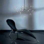 Branching Bubble Chandelier – Smoke Glass