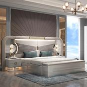 Modern Luxury Leather LED Bedroom Set – Custom Made Bedroom Furniture